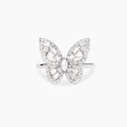 Anello donna Mabina in argento con farfalla in zirconi BATTITO D'ALI