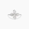 Anello donna Mabina in argento con fiore in zirconi FIORE MIO