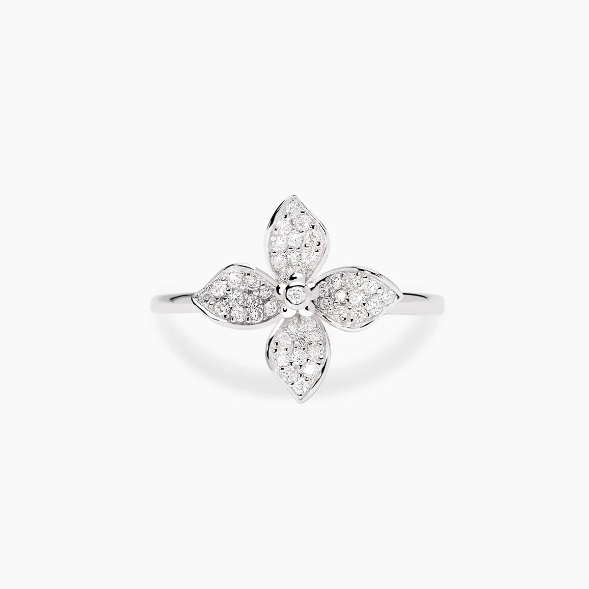 Anello donna Mabina in argento con fiore in zirconi FIORE MIO