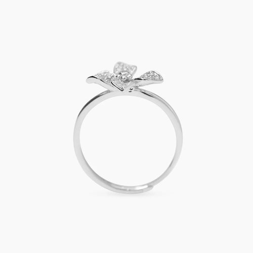Anello donna Mabina in argento con fiore in zirconi FIORE MIO