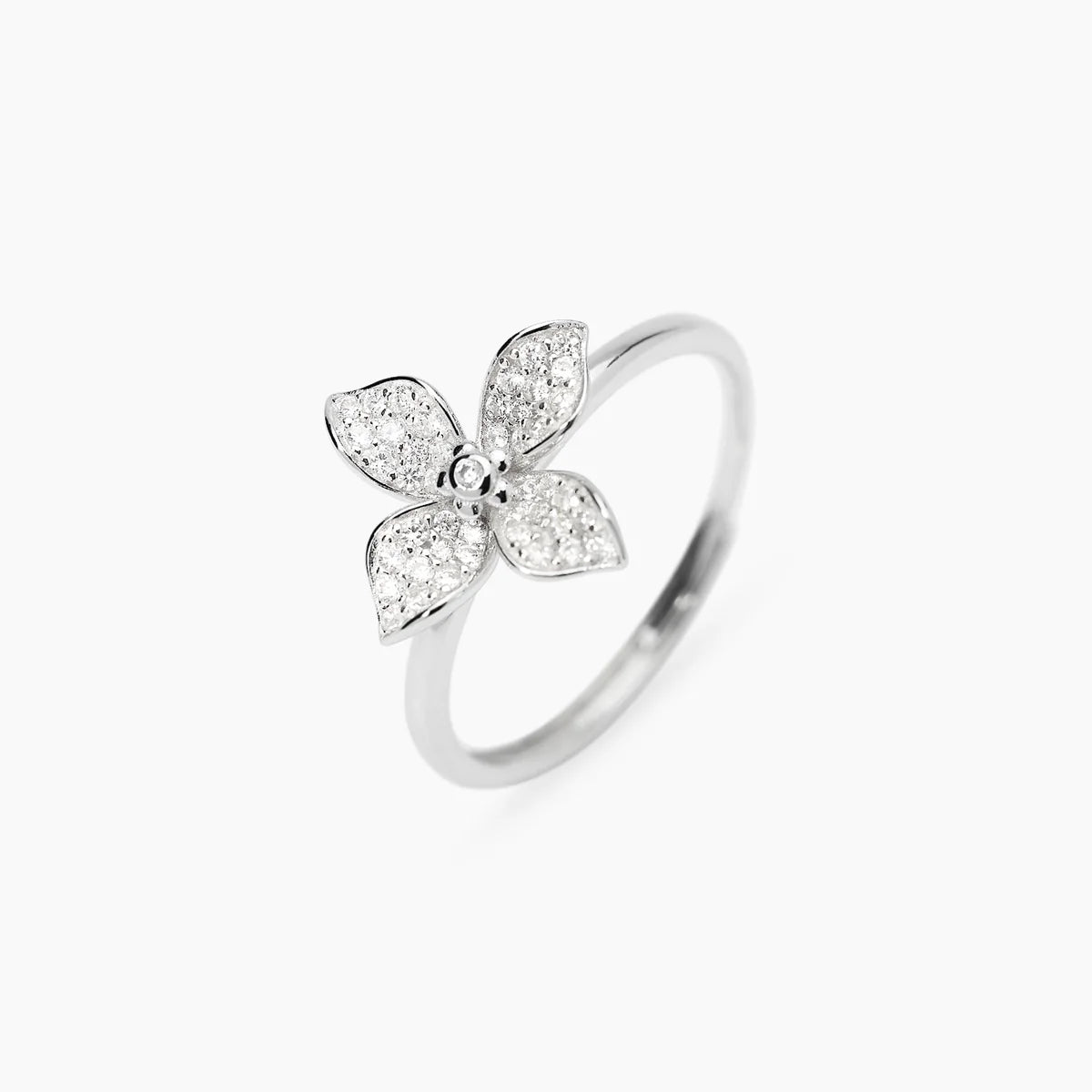 Anello donna Mabina in argento con fiore in zirconi FIORE MIO