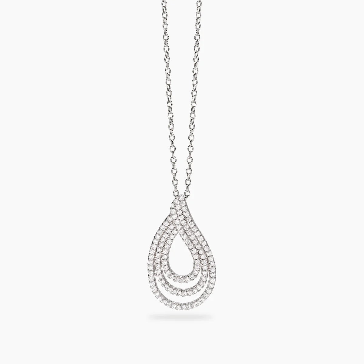 Collana Mabina donna con pendente a goccia in zirconi GOCCIA DOPO GOCCIA