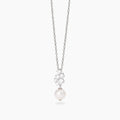 Collana Mabina donna con cascata di zirconi e perla coltivata MERCY