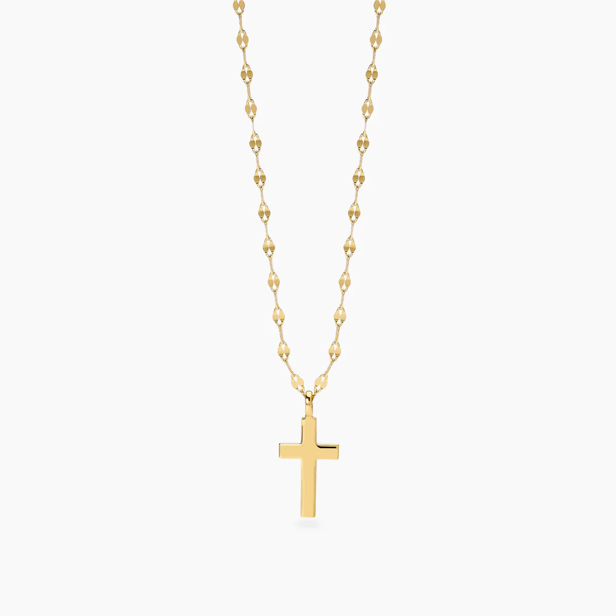 Collana Mabina donna argento placcato oro con croce CREDI IN ME