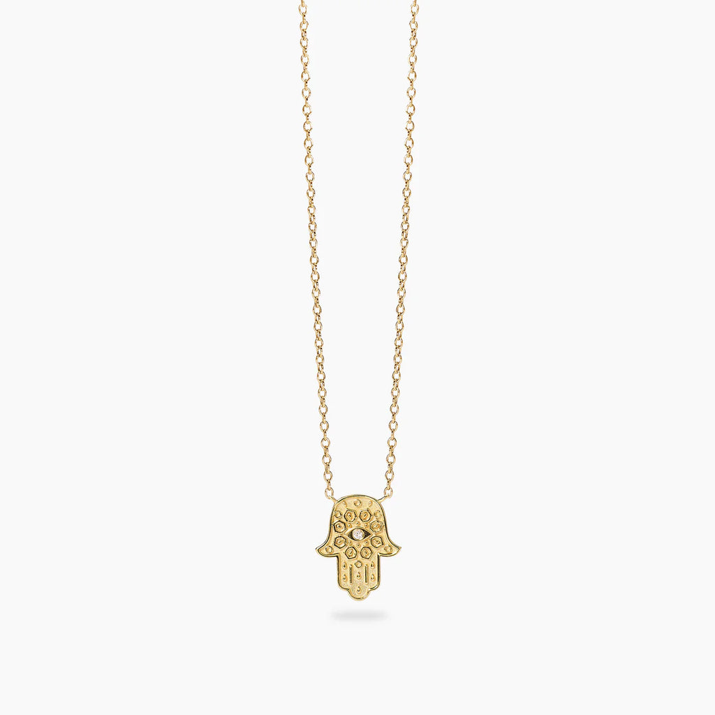 Collana Mabina donna argento dorato con mano di Fatima POSITIVE ENERGY