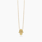 Collana Mabina donna argento dorato con mano di Fatima POSITIVE ENERGY