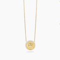 Collana Mabina donna argento dorato con ciondolo sole FOLLOW THE SUN