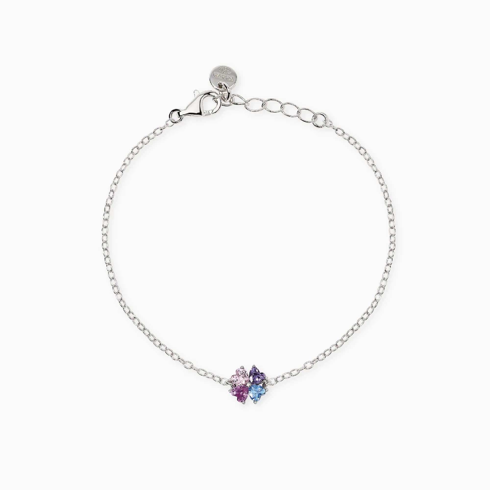 Bracciale Mabina Junior con quadrifoglio multicolor QUATTRO DESIDERI
