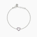 Bracciale Mabina junior bambina con cuore in tormaline sintetiche e zirconi AMORE GRANDE