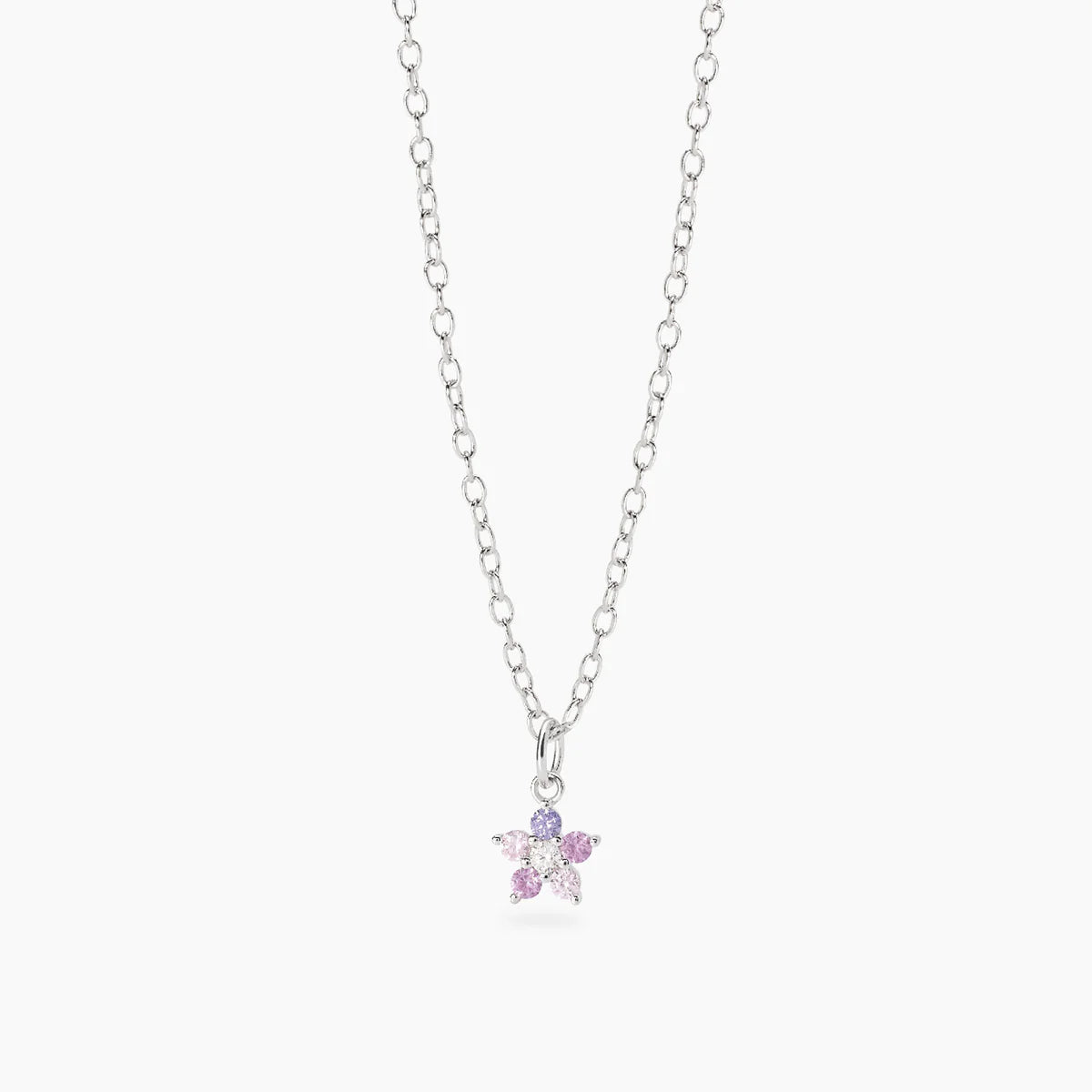 Collana Mabina junior bambina con fiore rosa FUN FLOWER
