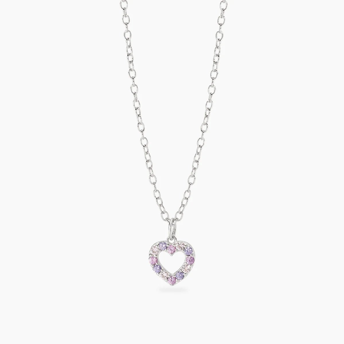 Collana Mabina junior bambina con cuore rosa AMORE GRANDE