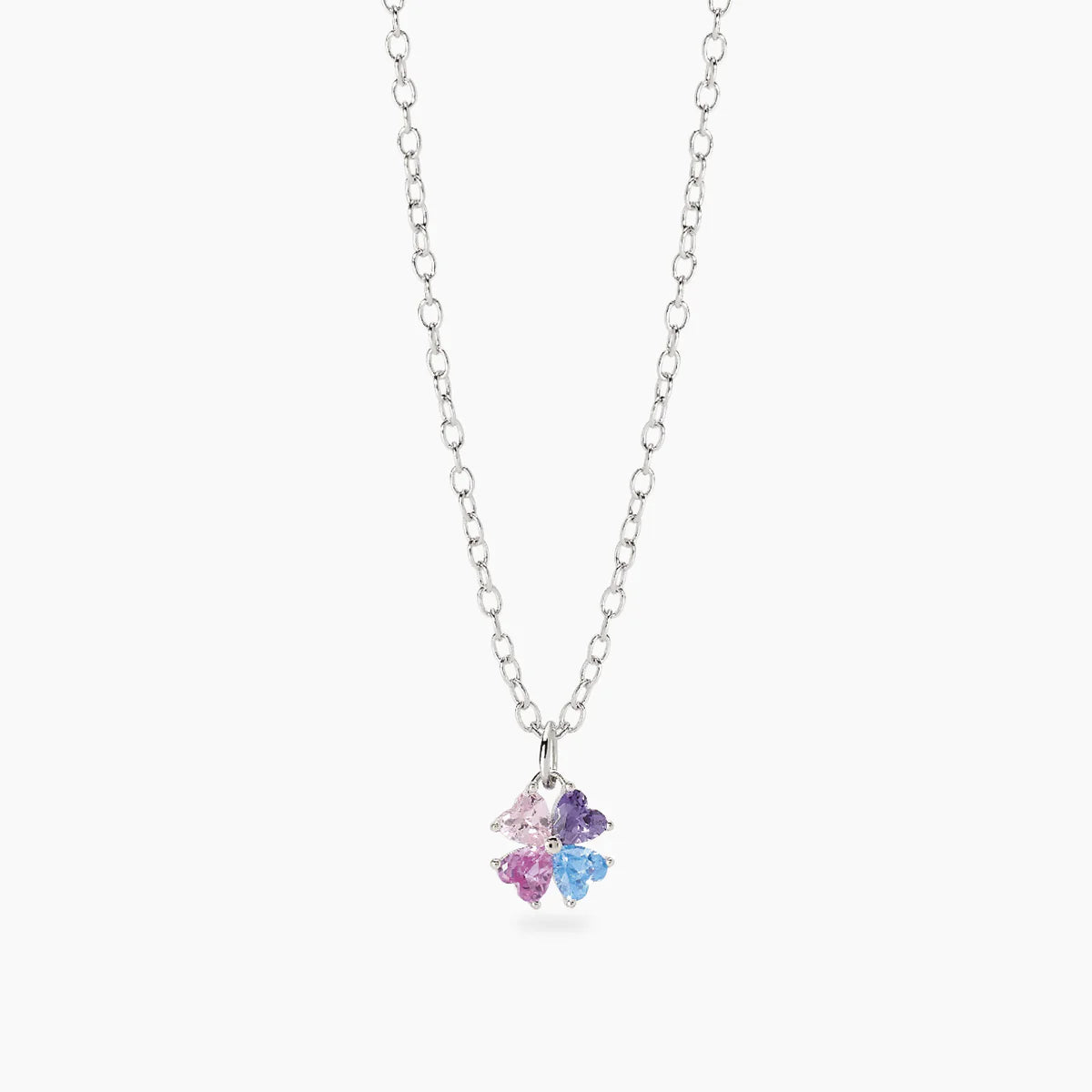 Collana Mabina junior bambina multicolor con quadrifoglio QUATTRO DESIDERI