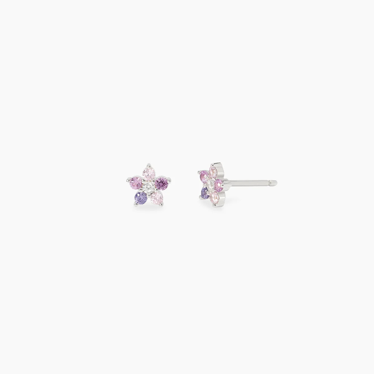 Orecchini Mabina junior da bambina bambina con fiori rosa FUN FLOWER