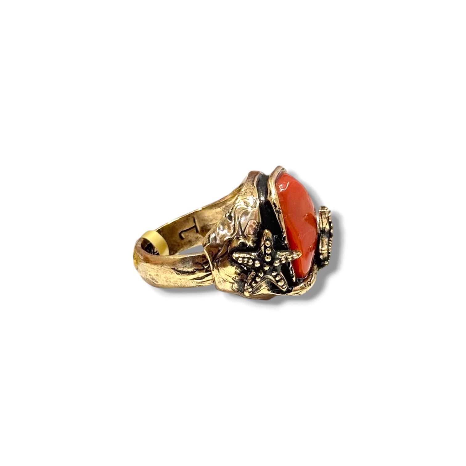 Anello Alcozer unic stelle marine e corallo