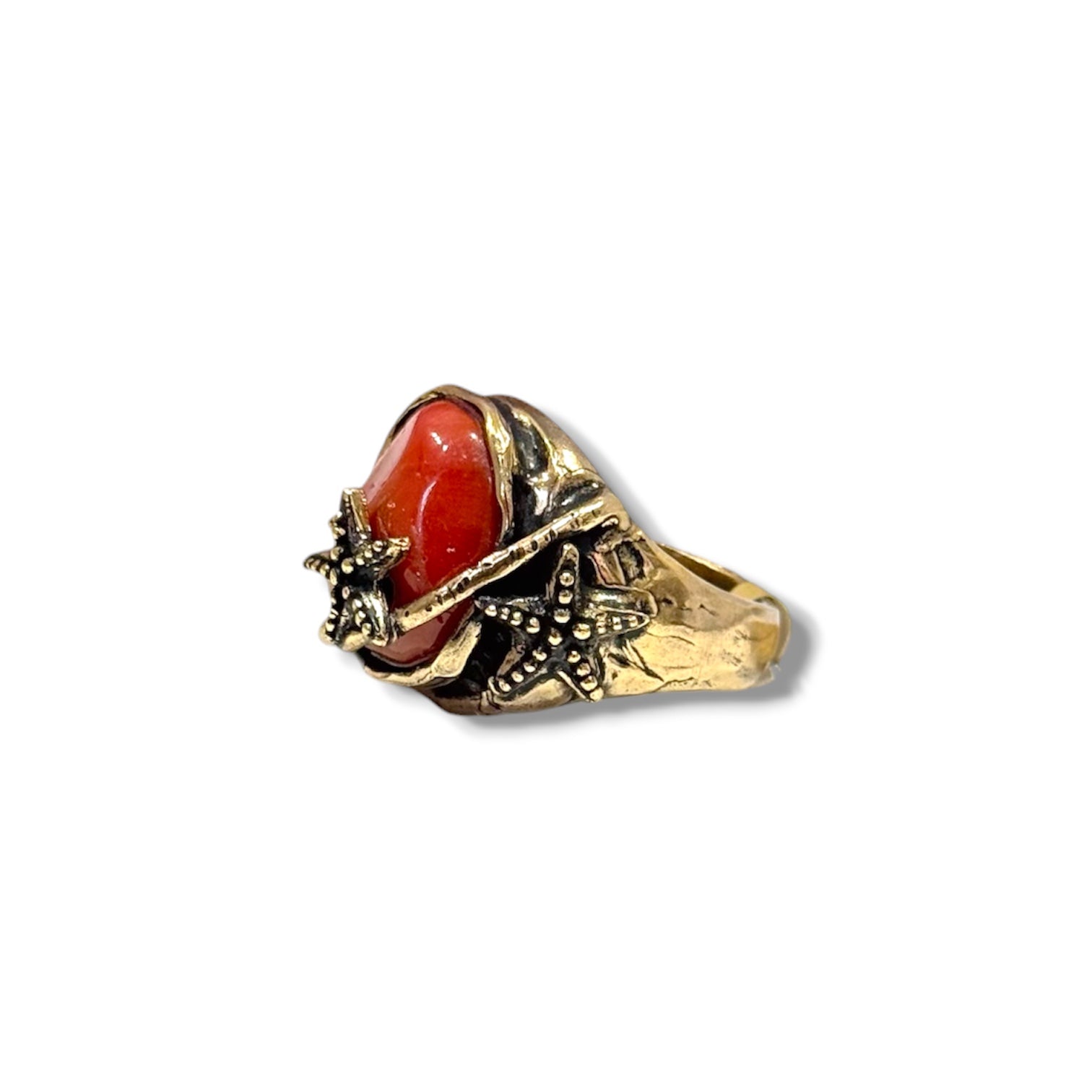 Anello Alcozer unic stelle marine e corallo