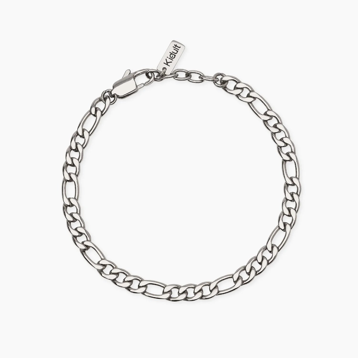 Bracciale Kidult Style uomo in acciaio con catena figaro