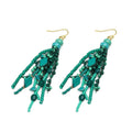 Orecchini Vestopazzo Coral Alghe con Perline Turchesi