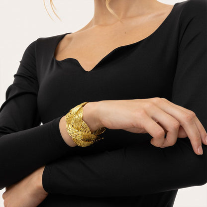 Bracciale rigido Vestopazzo donna Fascia treccia
