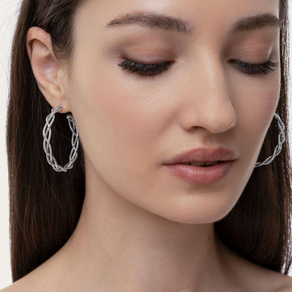 Orecchini Vestopazzo donna Hoop treccia