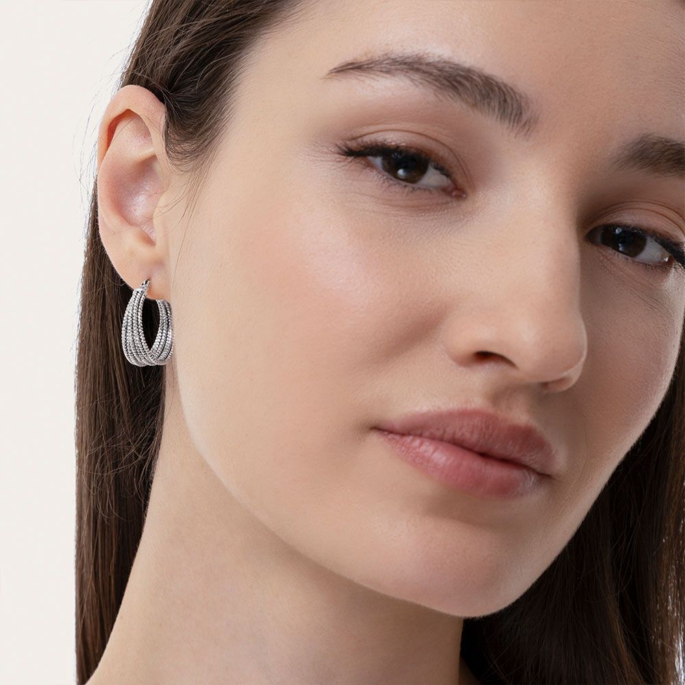 Orecchini Vestopazzo donna Hoop luminosi piccoli