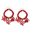 Orecchini Vestopazzo Coral cerchi con coralli