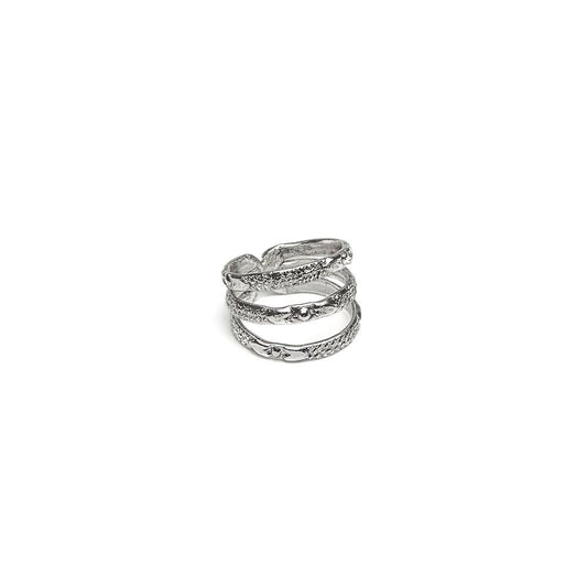 Anello Vestopazzo donna 3 texture mix