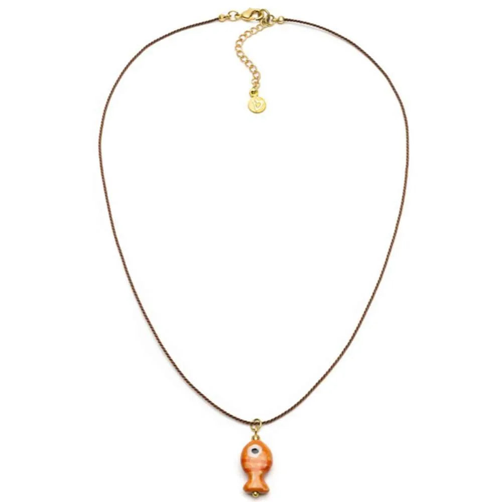 Collana Vestopazzo Coral pesciolino arancio