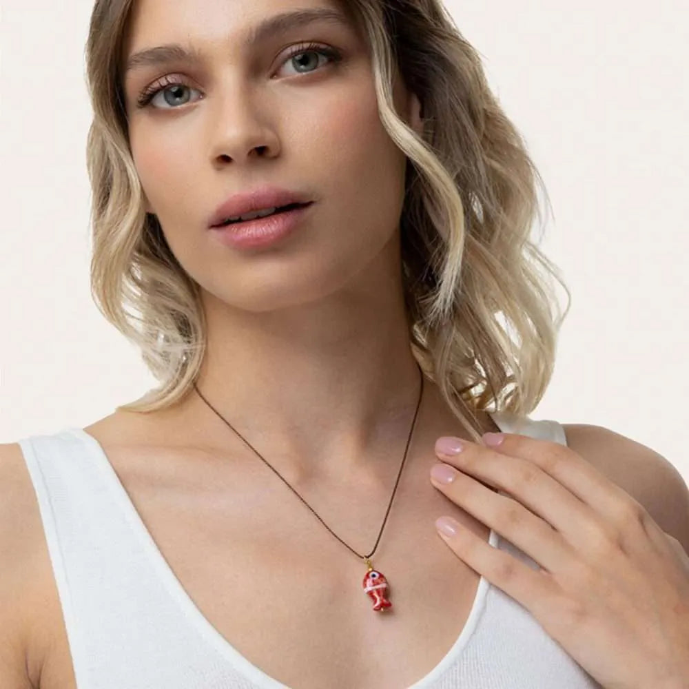 Collana Vestopazzo Coral pesciolino rosso
