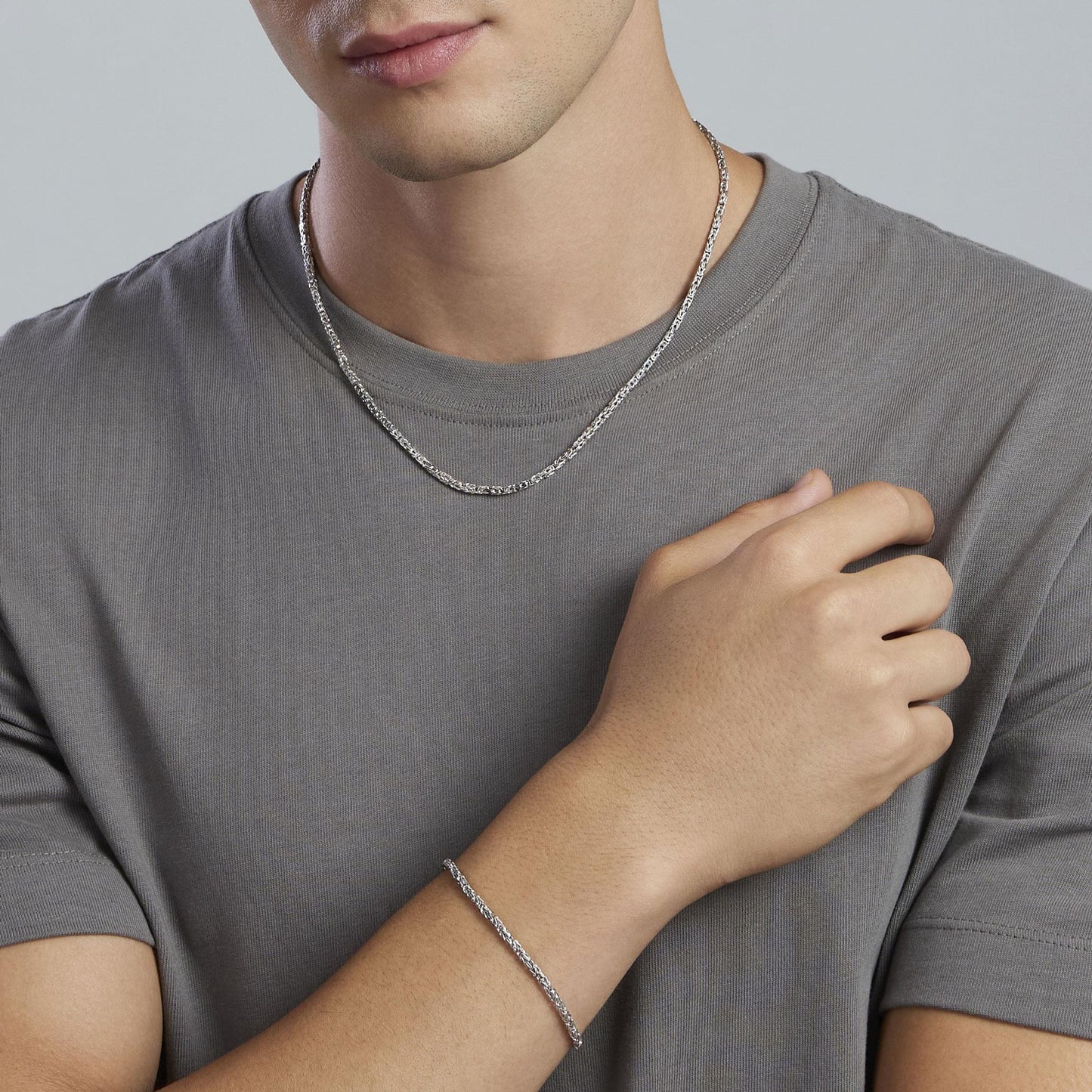 Bracciale Mabina uomo Catena bizantina