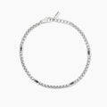 Bracciale Mabina uomo Catena veneta con inserti neri
