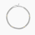 Bracciale Mabina uomo Catena groumette e dettaglio oro