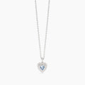 Collana Mabina donna Cuore con acquamarina sintetica e zirconi