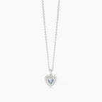 Collana Mabina donna Cuore con acquamarina sintetica e zirconi