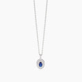 Collana Mabina donna con zaffiro sintetico e zirconi