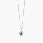 Collana Mabina donna con zaffiro sintetico e zirconi