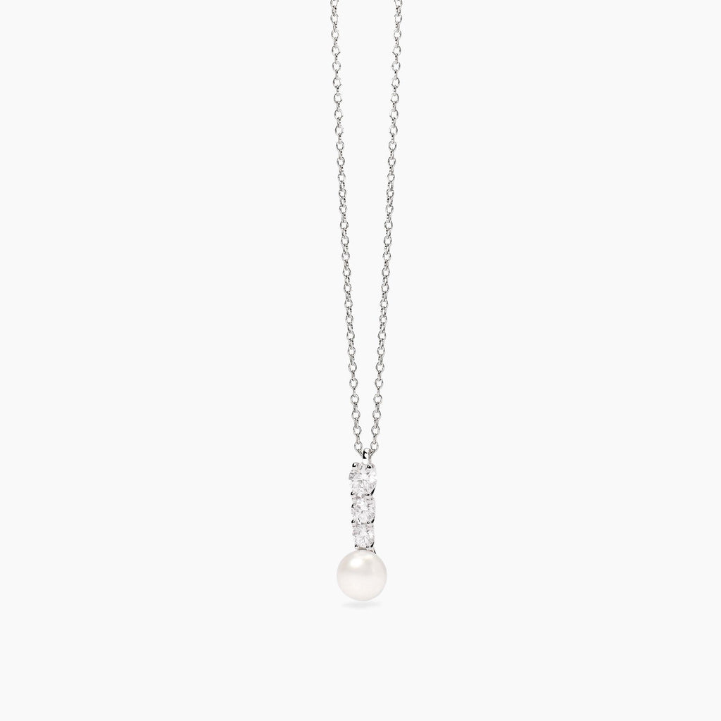 Collana Mabina donna Zirconi e perla coltivata
