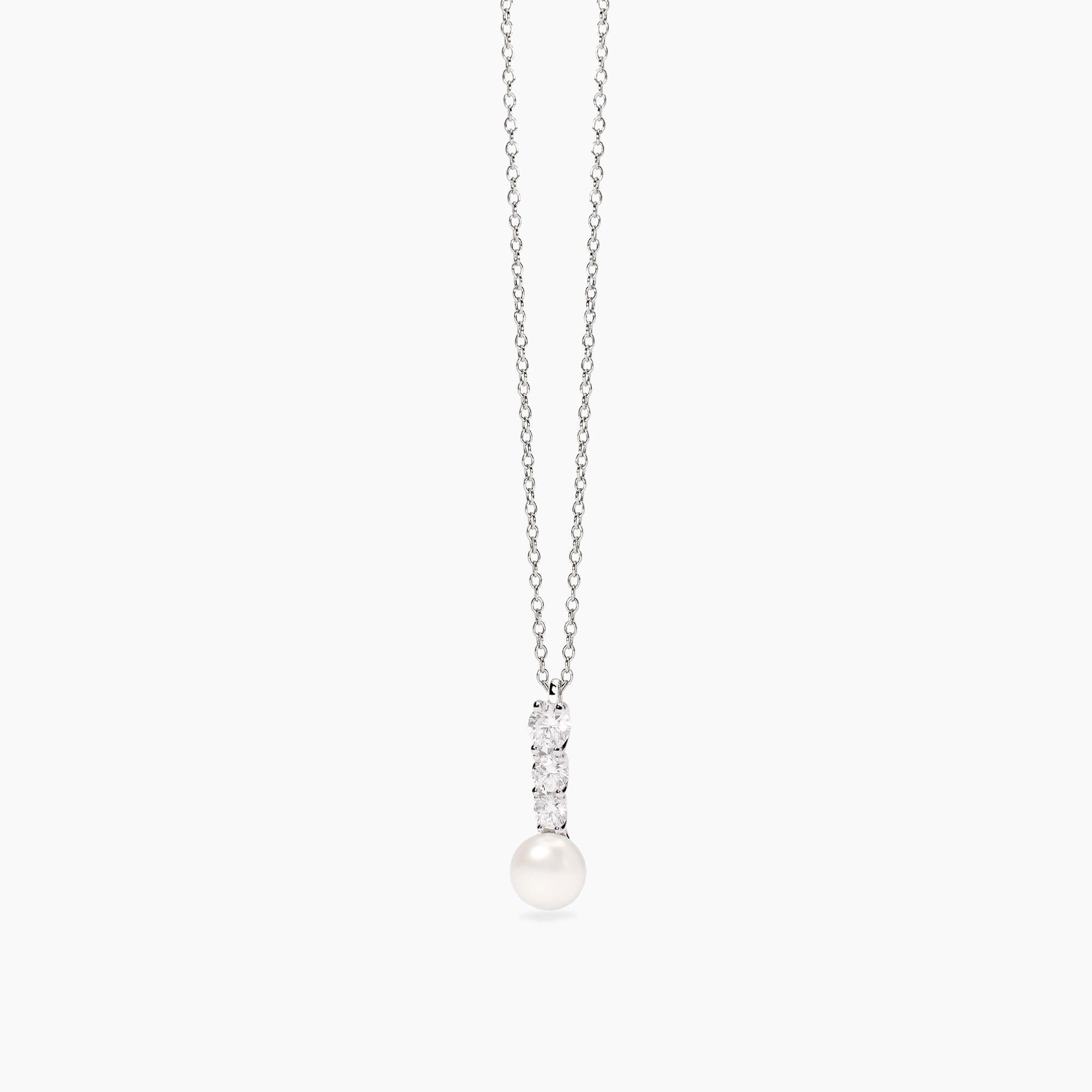 Collana Mabina donna Zirconi e perla coltivata