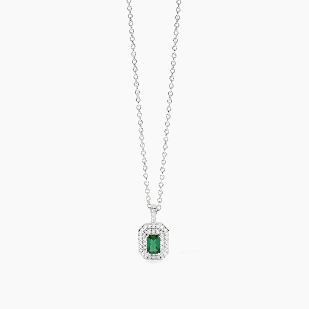Collana Mabina donna Con smeraldo sintetico e zirconi