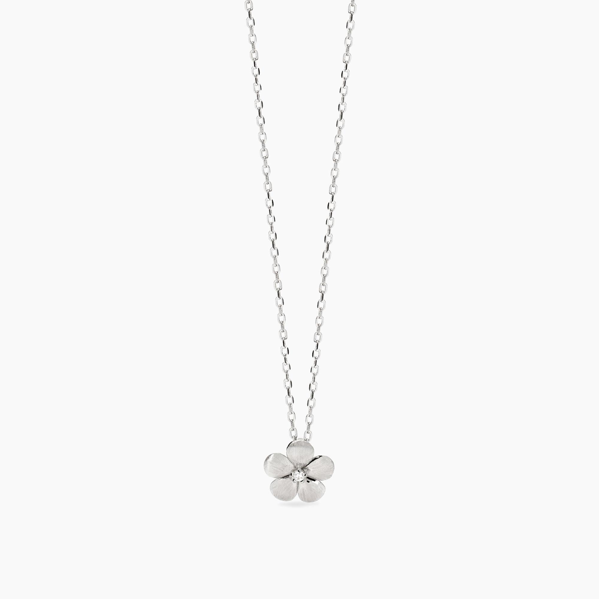 Collana Mabina donna Fiore bulinato