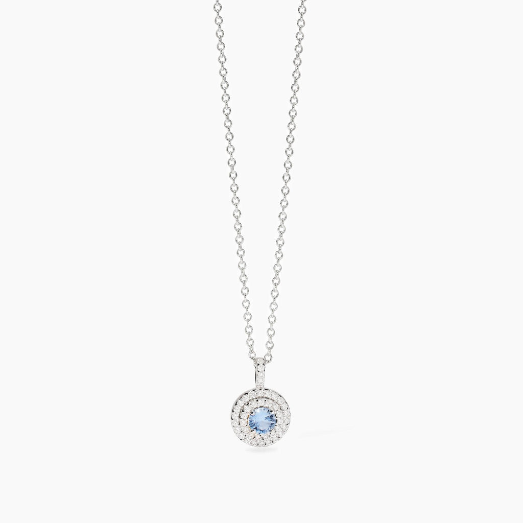 Collana Mabina donna Acquamarina sintetica e ziroconi