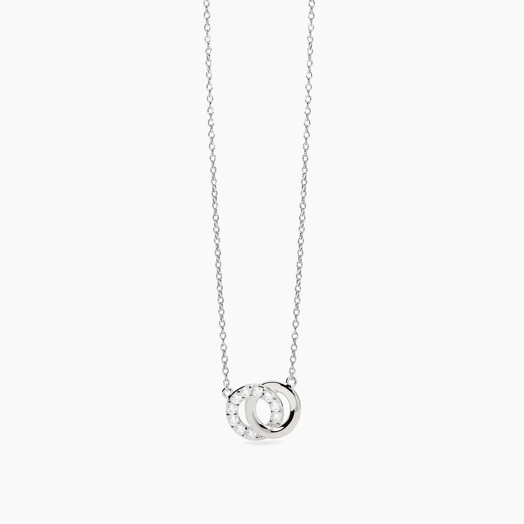 Collana Mabina donna Doppio cerchio con zircoconi