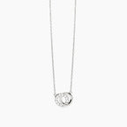 Collana Mabina donna Doppio cerchio con zircoconi