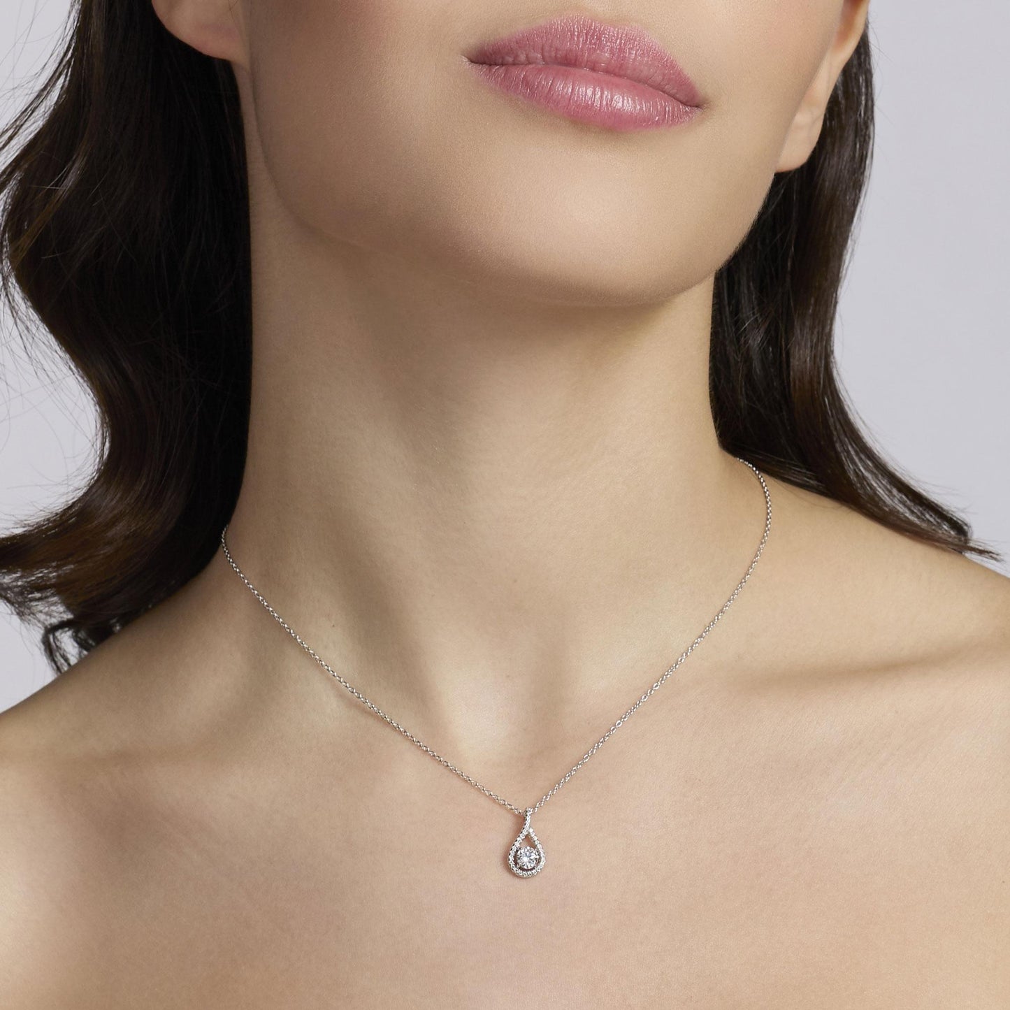 Collana Mabina donna Goccia pendente con zircoconi