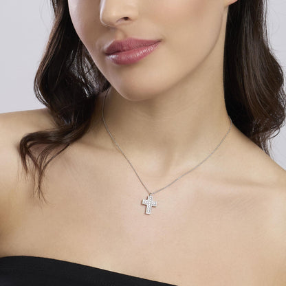 Collana Mabina donna Croce con zircoconi