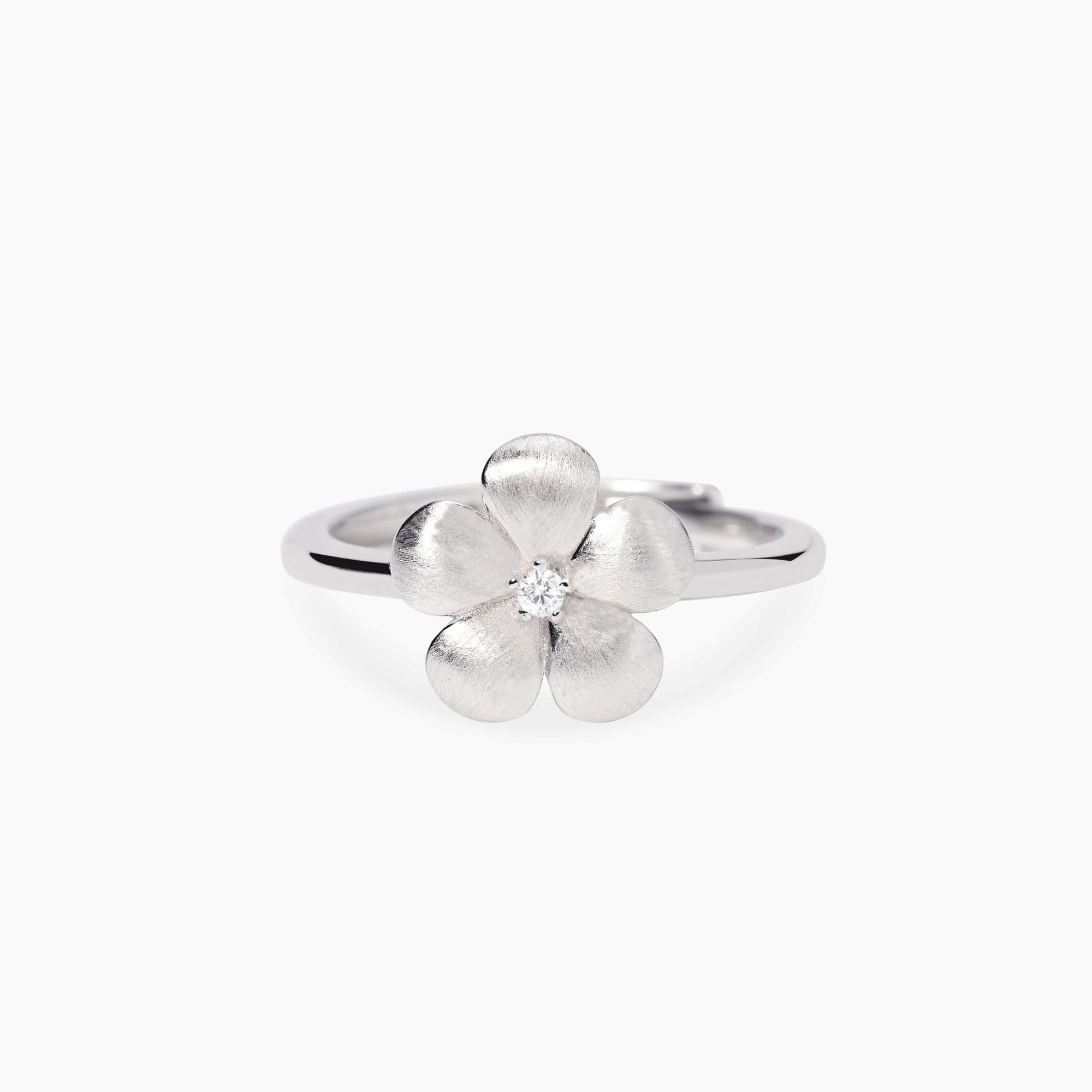 Anello Mabina donna Fiore bulinato