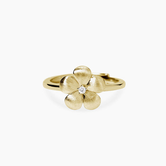 Anello Mabina donna Fiore bulinato gold