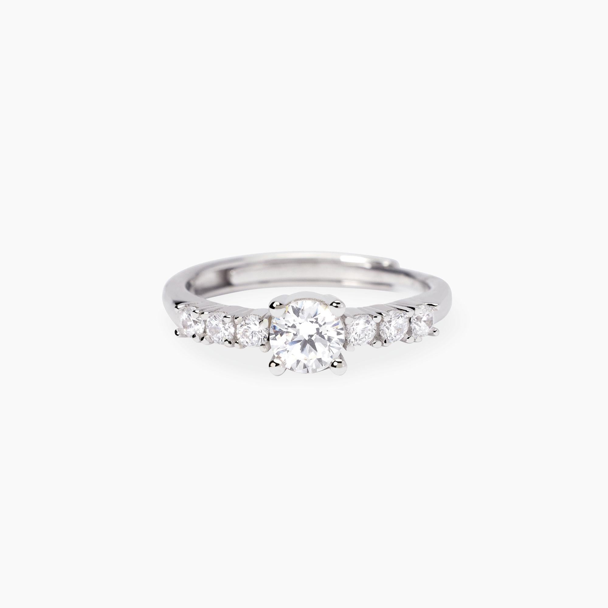 Anello Mabina donna con zirconi bianchi