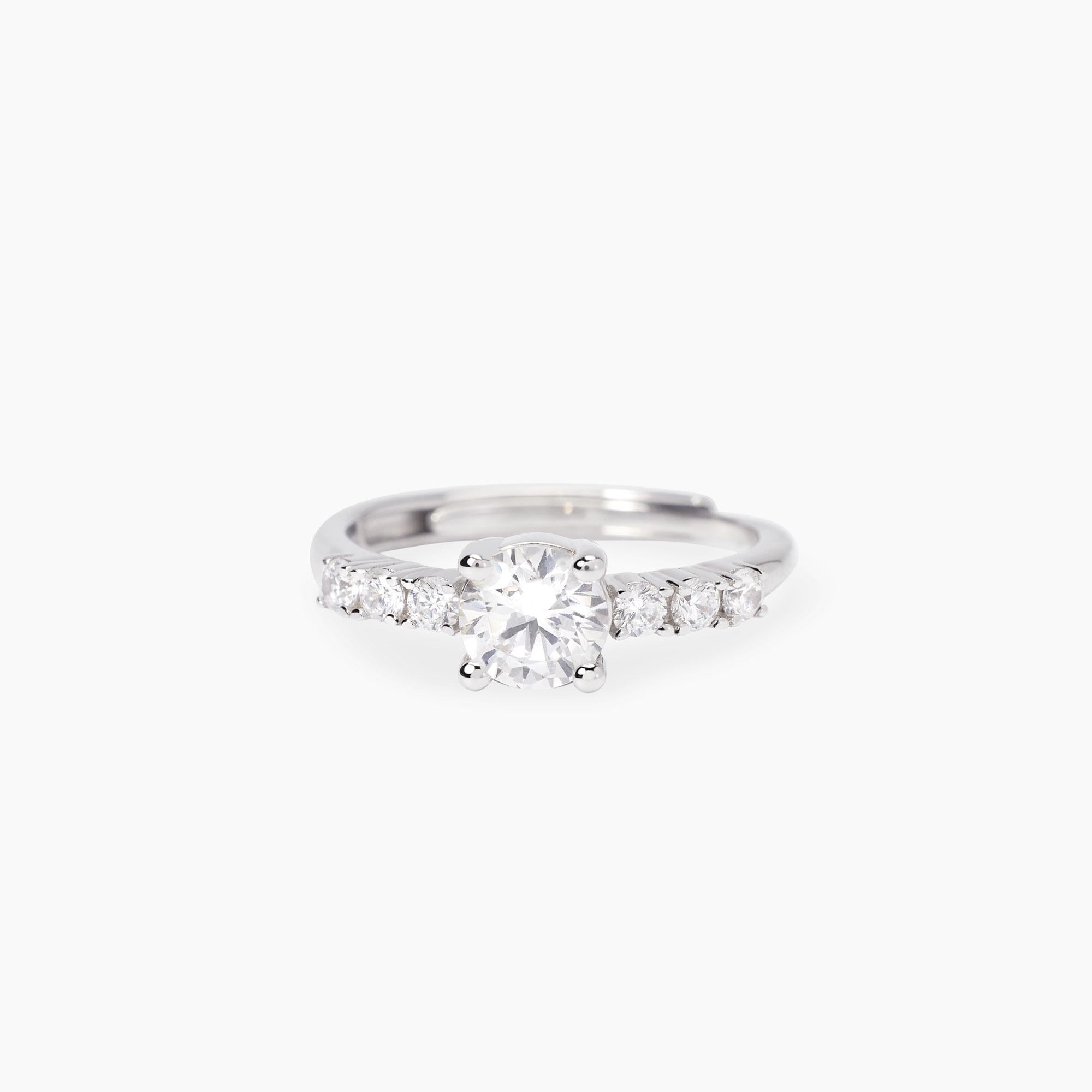 Anello Mabina donna con zirconi bianchi