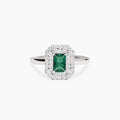 Anello Mabina donna Con smeraldo sintetico e zirconi bianchi
