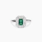 Anello Mabina donna Con smeraldo sintetico e zirconi bianchi